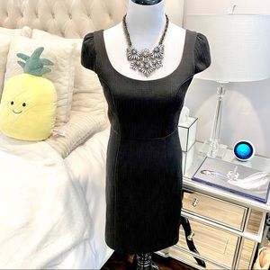 BCBGeneration Black Dress w/ Short Capped Sleeves